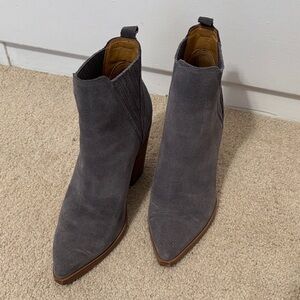 Marc Fisher Gray Suede Ankle Boots